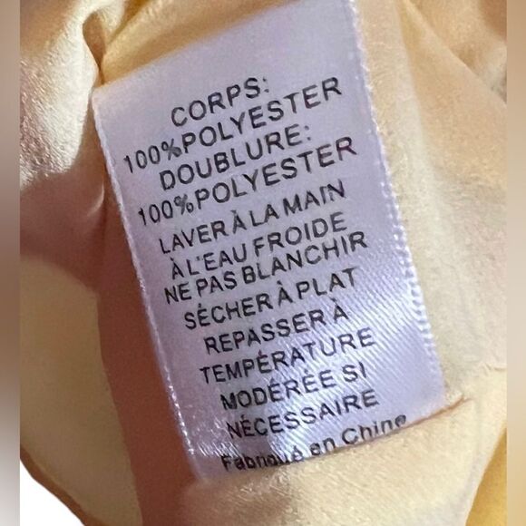 J.O.A. Los Angeles Yellow Floral lace up detail Slit Spaghetti Strap  Dress  S - Picture 6 of 6